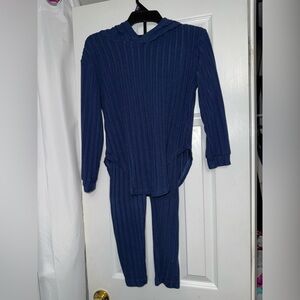 SHEIN Navy Textured Knit Top